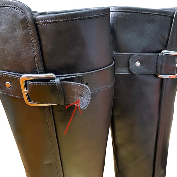 💗Cole Haan Leather Low Stacked Heel Tall (17”) Boot w/ hidden zipper, 1.5” Heel - Picture 12 of 12